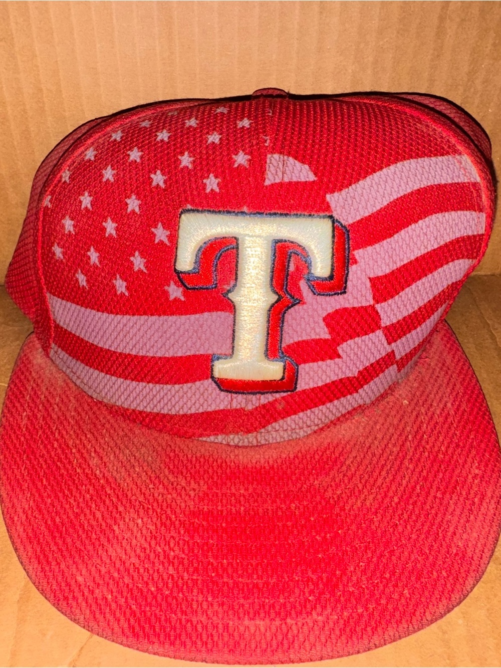 New era 5950 texas rangers 2015 4th of july fitted cap